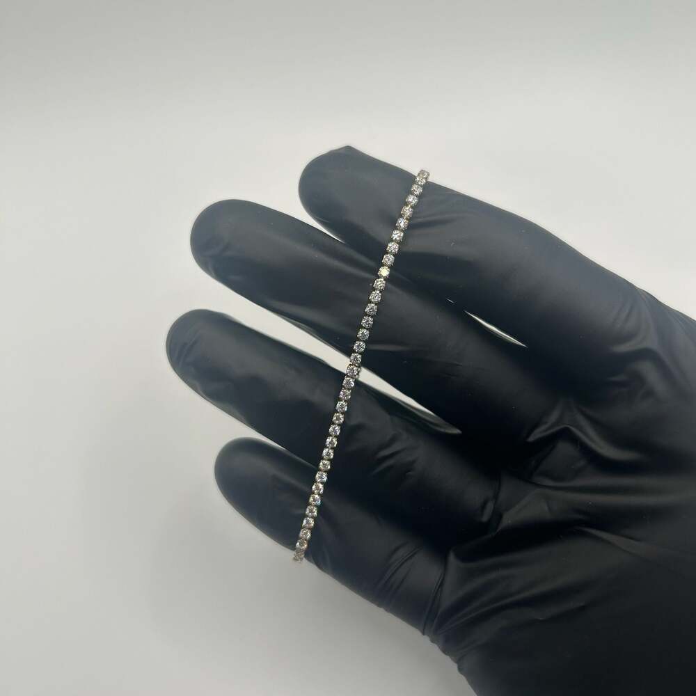 2mm Moissanite Gold Adjustable Tennis Bracelet Womens No Pass Hypoallergenic